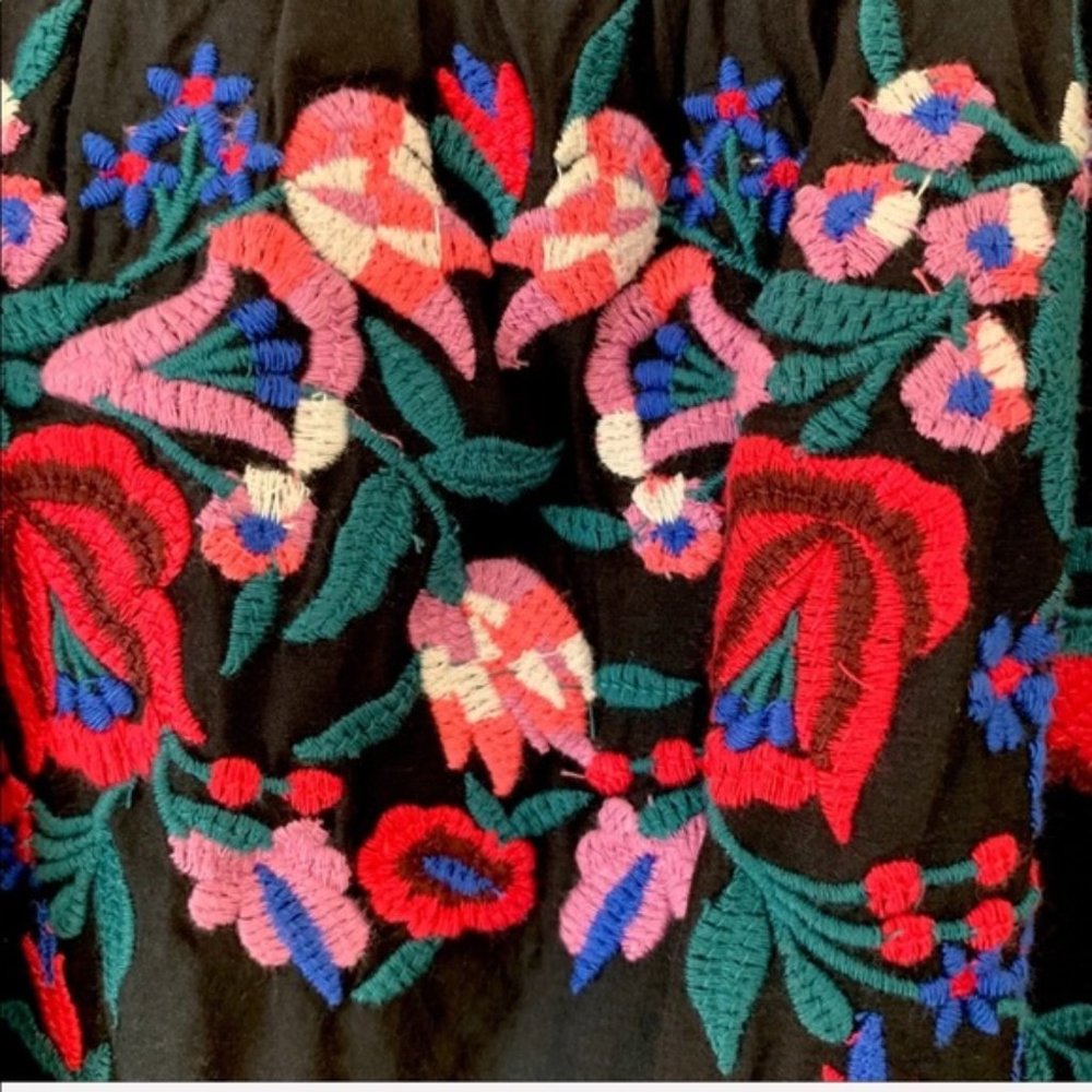 Free People Sunbeams Embroidered Mini Dress XS NWT - Picture 7 of 9